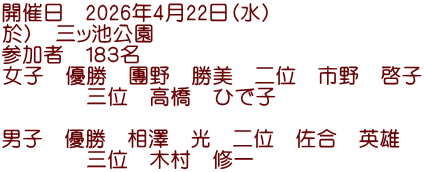 �J�Ó��@2026�N4��22���i���j ���j�@�O�b�r���� �Q���ҁ@�P�W�R�� ���q�@�D���@����@�����@��ʁ@�s��@�[�q �@�@�@�@�O�ʁ@�����@�ЂŎq �@   �j�q�@�D���@���V�@���@��ʁ@�����@�p�Y �@�@�@�@�O�ʁ@�ؑ��@�C��